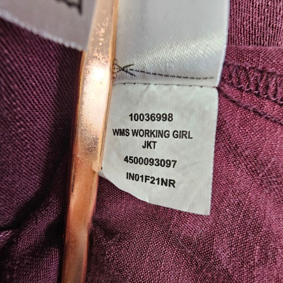 Ariat Working Girl Western Lightweight Shacket Shirt Jacket Womens Medium Maroon - Picture 16 of 16